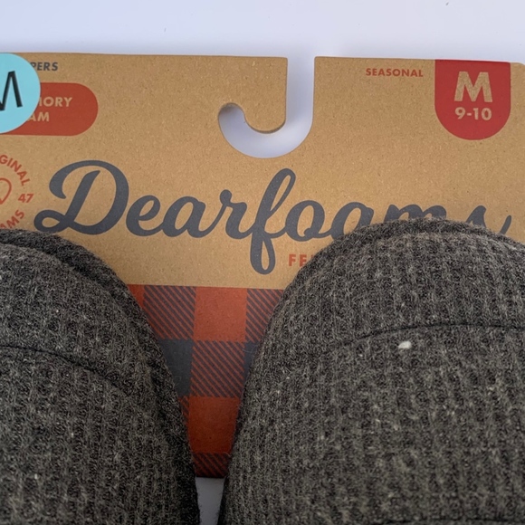 DEARFOAMS Men's Grey Slipper Size M (US 9-10) - Picture 3 of 6